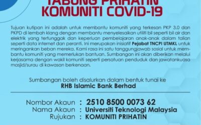 Tabung Prihatin Komuniti Covid-19 Bakal Bantu Masyarakat B40 Sekitar UTMKL